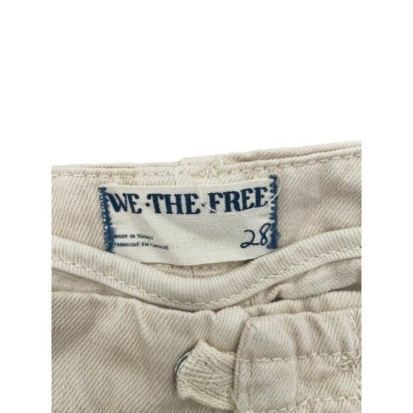 We The Free Free People NWOT Baggy Lotus Jeans Size 28 Almond Milk Color - Picture 7 of 13